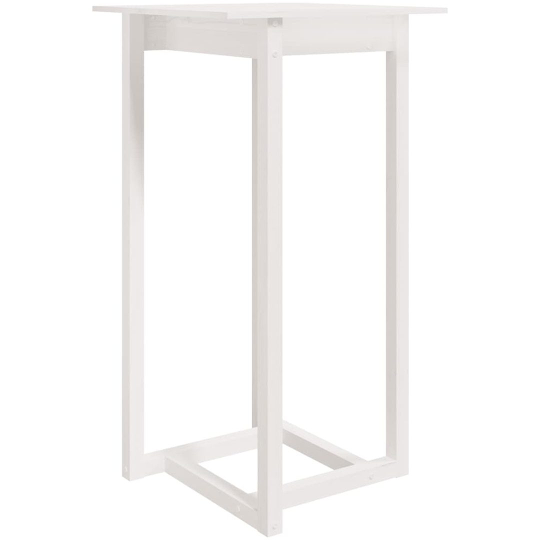 Barbord vit massiv furu vidaXL 60 x 60 x 110 cm – bild 2