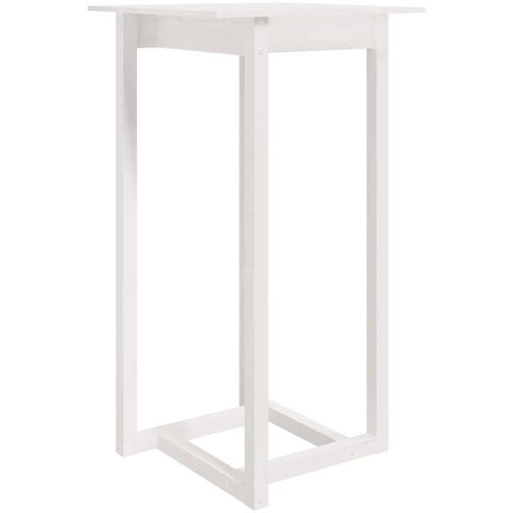 Barbord vit massiv furu vidaXL 60 x 60 x 110 cm – bild 2