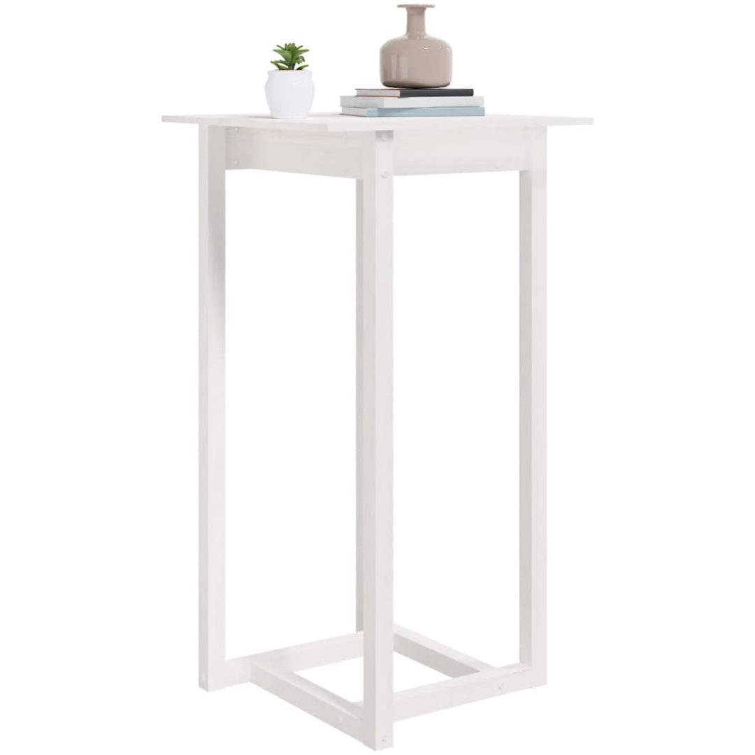 Barbord vit massiv furu vidaXL 60 x 60 x 110 cm – bild 5