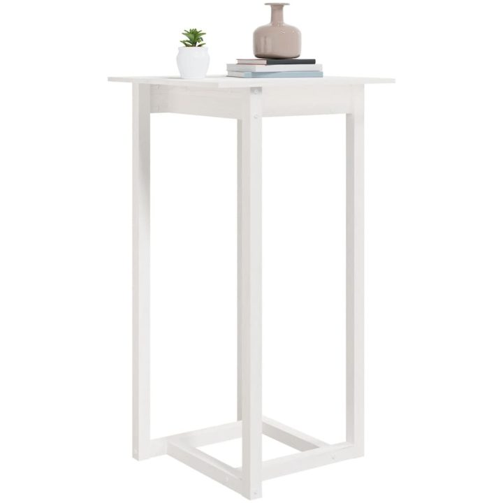 Barbord vit massiv furu vidaXL 60 x 60 x 110 cm – bild 5