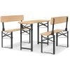 Bargrupp 3 delar hopfällbar massiv gran vidaXL – miniatyr 2