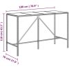 Bargrupp för trädgård 11 delar med dynor grå konstrottning vidaXL 180 cm table length – miniatyr 7