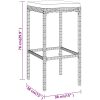 Bargrupp för trädgård 11 delar med dynor grå konstrottning vidaXL 180 cm table length – miniatyr 8