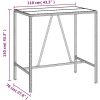 Bargrupp för trädgård 7 delar svart konstrotting & akacia vidaXL 110 cm table length – miniatyr 8