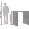 Bargrupp för trädgården 3 delar utan dynor grå vidaXL 105 cm – miniatyr 9