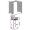 Bargrupp för trädgården 3 delar utan dynor svart vidaXL 105 cm – miniatyr 8