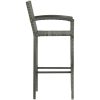 Bargrupp för trädgården 5 delar konstrotting grå vidaXL 70 cm table length – miniatyr 9