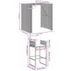 Bargrupp för trädgården 5 delar med dynor svart vidaXL 105 cm – miniatyr 8