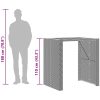 Bargrupp för trädgården 5 delar med dynor svart vidaXL 105 cm – miniatyr 9