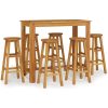 Bargrupp för trädgården 7 delar massivt akaciaträ vidaXL 120 cm table length – miniatyr 2