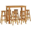 Bargrupp för trädgården 7 delar massivt akaciaträ vidaXL 120 cm table length – miniatyr 3