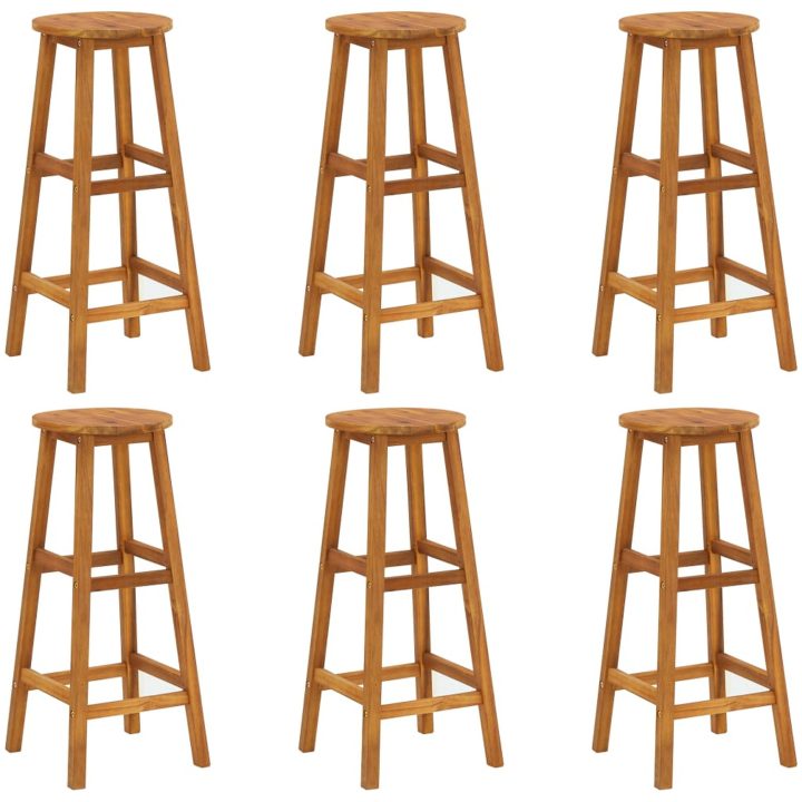 Bargrupp för trädgården 7 delar massivt akaciaträ vidaXL 120 cm table length – bild 5