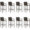 Bargrupp för trädgården 9 delar brun vidaXL – miniatyr 7