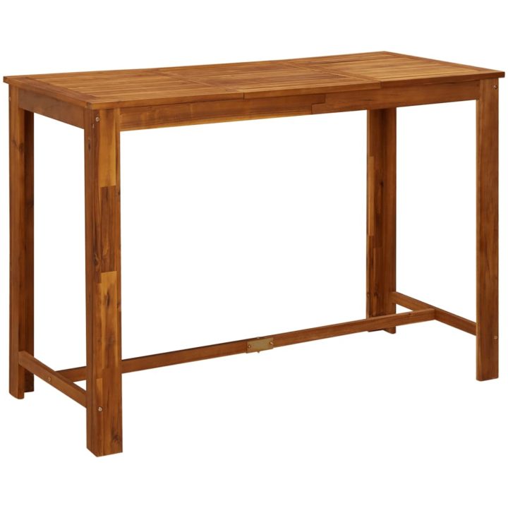 Bargrupp för trädgården 9 delar massivt akaciaträ vidaXL 150 cm table length – bild 3