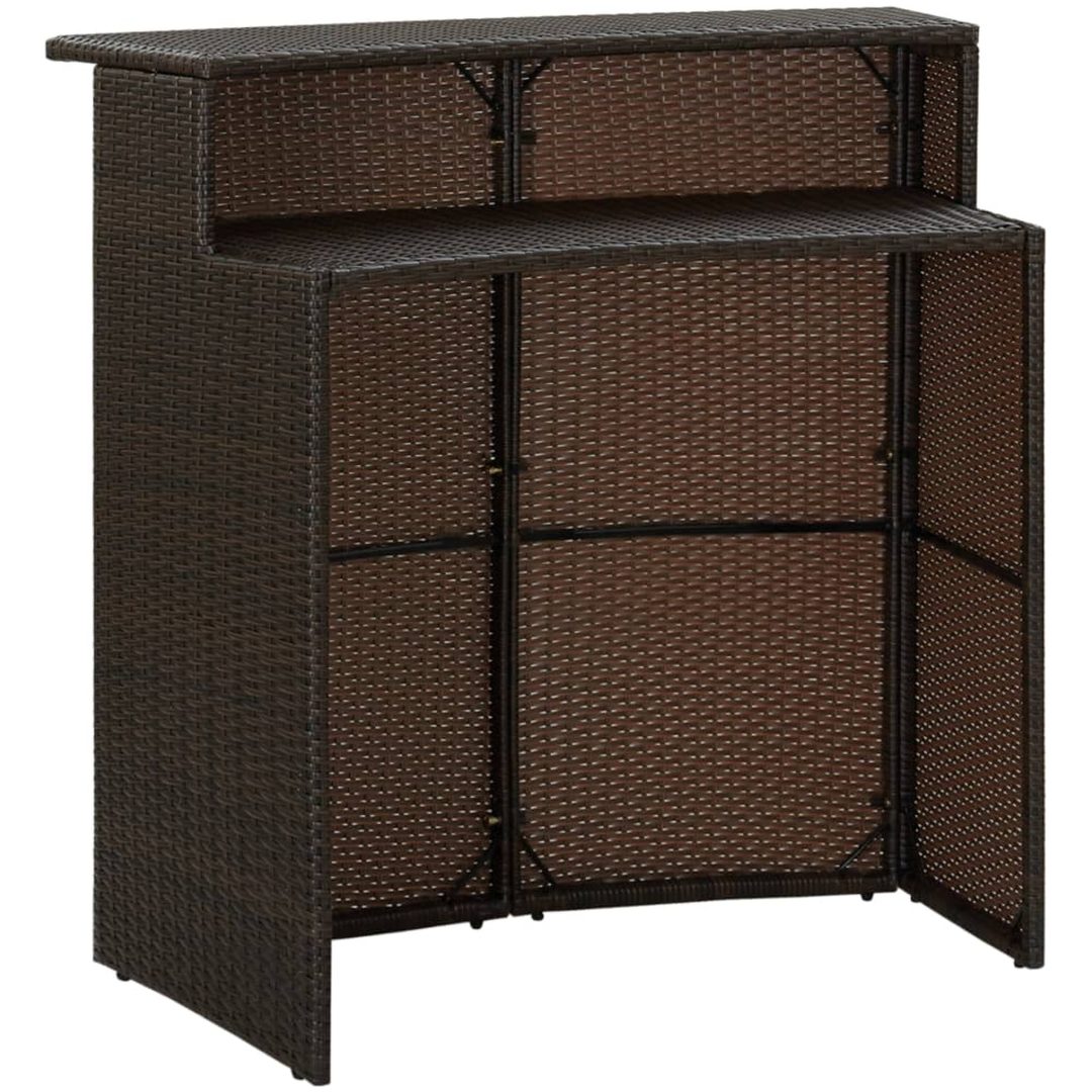 Bargrupp för trädgården med dynor 4 delar brun vidaXL – bild 5