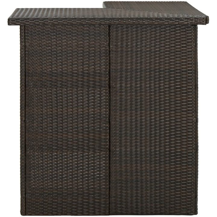 Bargrupp för trädgården med dynor 4 delar konstrotting brun vidaXL – bild 4