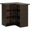 Bargrupp för trädgården med dynor 4 delar konstrotting brun vidaXL – miniatyr 5