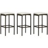 Bargrupp för trädgården med dynor 4 delar konstrotting brun vidaXL – miniatyr 7
