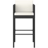 Bargrupp för trädgården med dynor 5 delar konstrotting svart vidaXL – miniatyr 4