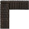 Bargrupp för trädgården med dynor 7 delar konstrotting brun vidaXL 100 cm table length – miniatyr 12