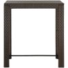 Bargrupp för trädgården med dynor 7 delar konstrotting brun vidaXL 100 cm table length – miniatyr 9