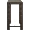 Bargrupp för trädgården med dynor 7 delar konstrotting brun vidaXL 100 cm table length – miniatyr 10