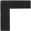 Bargrupp för trädgården med dynor 7 delar konstrotting svart vidaXL 100 cm table length – miniatyr 12