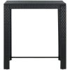 Bargrupp för trädgården med dynor 7 delar konstrotting svart vidaXL 100 cm table length – miniatyr 9