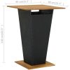 Bargrupp för trädgården med dynor 9 delar konstrotting svart vidaXL 80 cm table length – miniatyr 12