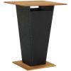 Bargrupp för trädgården med dynor 9 delar konstrotting svart vidaXL 80 cm table length – miniatyr 3