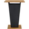 Bargrupp för trädgården med dynor 9 delar konstrotting svart vidaXL 80 cm table length – miniatyr 4