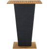 Bargrupp för trädgården med dynor 9 delar konstrotting svart vidaXL 80 cm table length – miniatyr 5