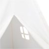 Barn Teepee Tält med Väska Persika & Lekbollar Ljust Skinn Vit vidaXL Medium – miniatyr 9