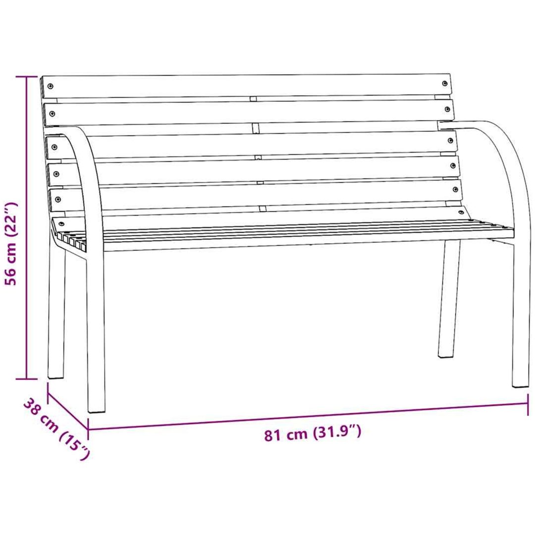 Barnbänk 81 cm kinesiskt granträ vidaXL – bild 7