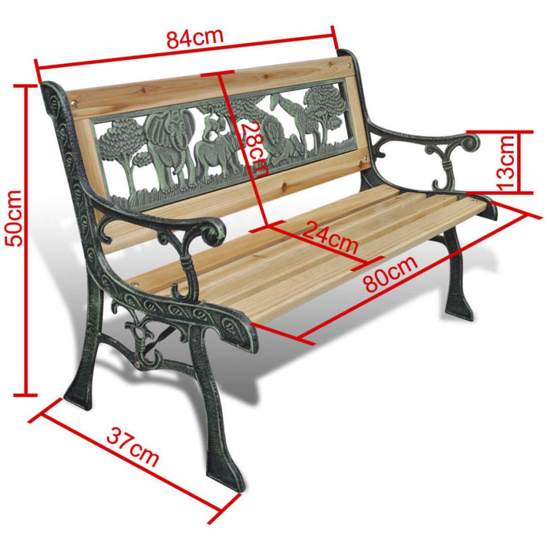 Barnbänk 84 cm trä vidaXL – bild 5