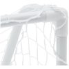 Barnfotbollsmål 2 st med boll vit 64x35x48 cm metall vidaXL – miniatyr 8