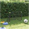 Barnfotbollsmål hopfällbar svart 90x64x64 cm vidaXL – miniatyr 3