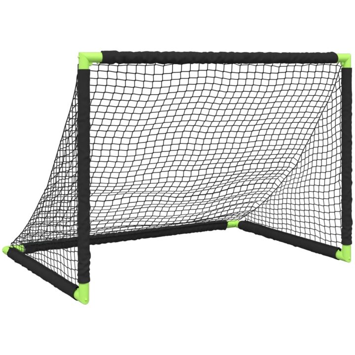 Barnfotbollsmål hopfällbar svart 90x64x64 cm vidaXL – bild 4