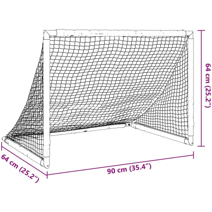 Barnfotbollsmål hopfällbar svart 90x64x64 cm vidaXL – bild 10
