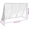 Barnfotbollsmål med bollar 2-i-1 vit 184x64x124 cm vidaXL – miniatyr 11