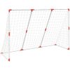 Barnfotbollsmål med bollar 2-i-1 vit 184x64x124 cm vidaXL – miniatyr 4