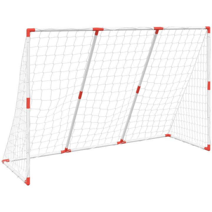 Barnfotbollsmål med bollar 2-i-1 vit 184x64x124 cm vidaXL – bild 4
