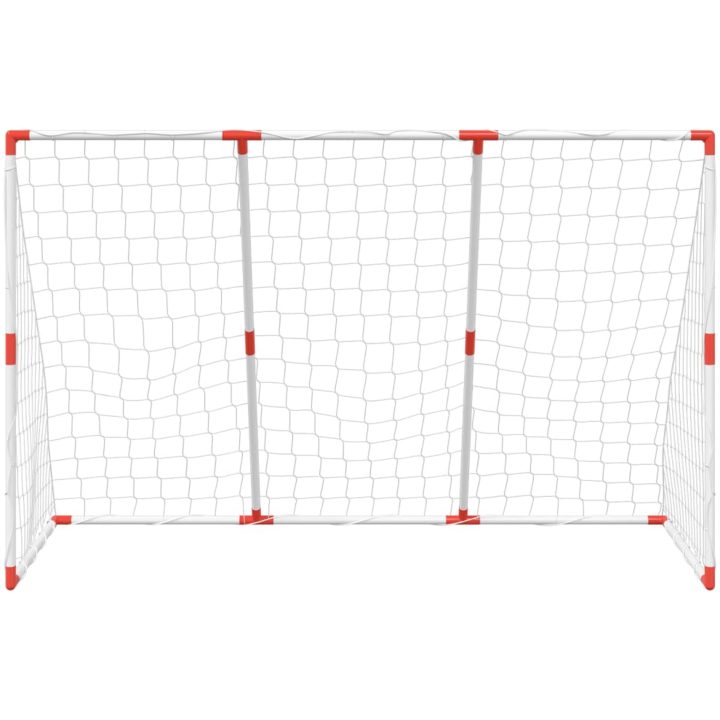 Barnfotbollsmål med bollar 2-i-1 vit 184x64x124 cm vidaXL – bild 5