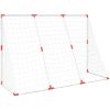 Barnfotbollsmål med bollar 2-i-1 vit 184x64x124 cm vidaXL – miniatyr 7