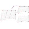 Barnfotbollsmål med bollar 2-i-1 vit 184x64x124 cm vidaXL – miniatyr 8
