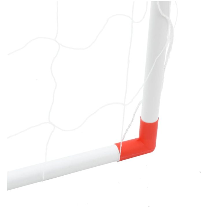 Barnfotbollsmål med bollar 2-i-1 vit 184x64x124 cm vidaXL – bild 9