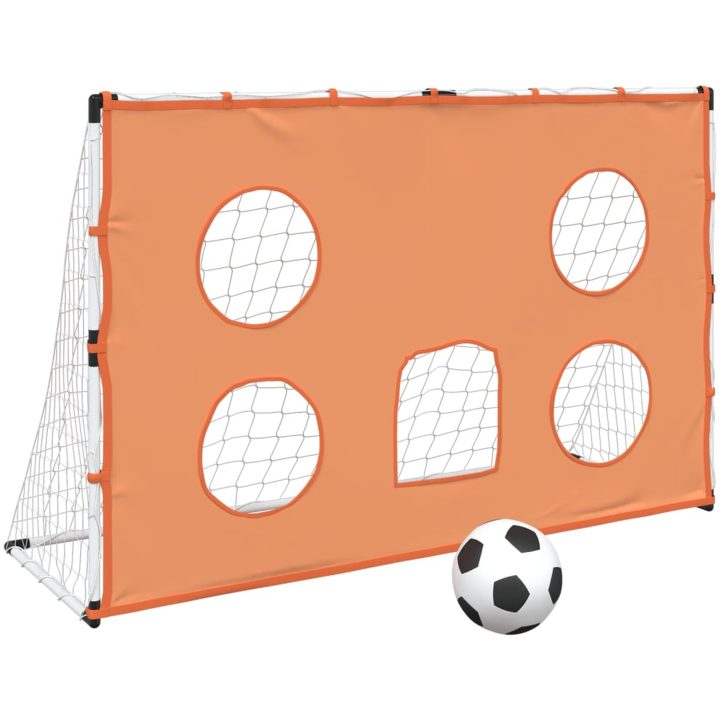 Barnfotbollsmål med målduk och boll 182x62x118 cm vidaXL – bild 2