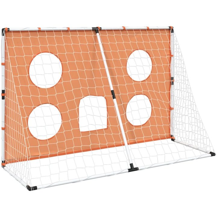 Barnfotbollsmål med målduk och boll 182x62x118 cm vidaXL – bild 7