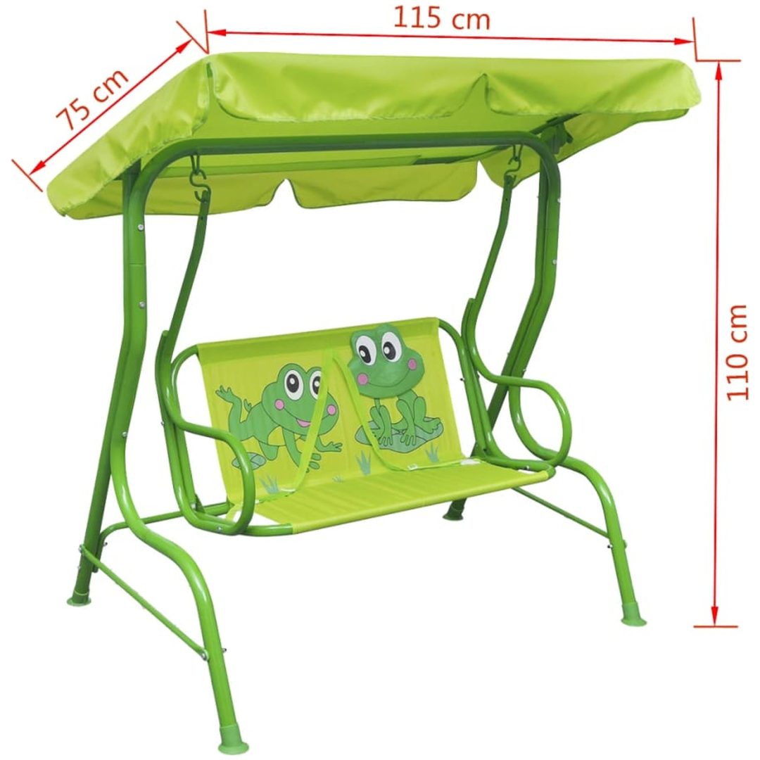 Barnhammock grön vidaXL – bild 6