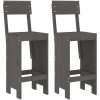 Barpallar 2 st grå massiv furu vidaXL 40 x 48.5 x 115.5 cm – miniatyr 2